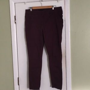Old Navy Rockstar jeggings.  Burgundy.